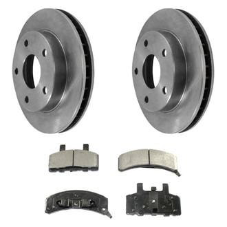 DuraGo® - Premium™ Plain Front Brake Kit with Semi-Metallic Pads
