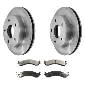 DuraGo® - Premium™ Plain Front Brake Kit with Semi-Metallic Pads