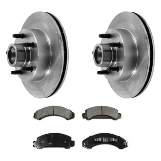 DuraGo® BNDL-31010261 - Premium™ Plain Front Brake Kit with Semi-Metallic Pads