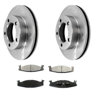 DuraGo® - Premium™ Plain Front Brake Kit with Semi-Metallic Pads