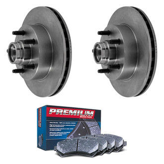 DuraGo® - Premium™ Plain Front Brake Kit with Semi-Metallic Pads