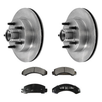 DuraGo® - Premium™ Plain Front Brake Kit with Semi-Metallic Pads