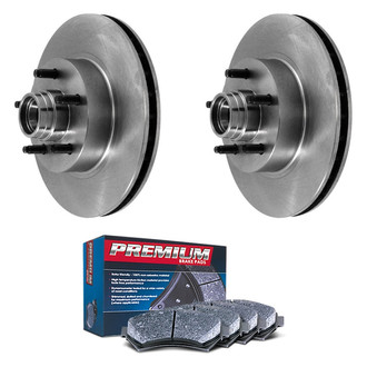 DuraGo® - Premium™ Plain Front Brake Kit with Semi-Metallic Pads