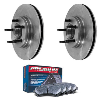 DuraGo® - Premium™ Plain Front Brake Kit with Semi-Metallic Pads