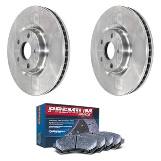 DuraGo® - Premium™ Plain Front Brake Kit with Semi-Metallic Pads