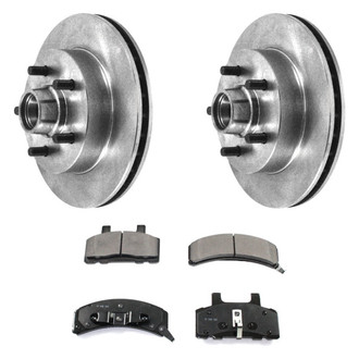 DuraGo® - Premium™ Plain Front Brake Kit with Semi-Metallic Pads