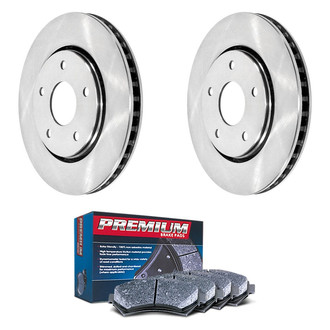 DuraGo® - Premium™ Plain Front Brake Kit with Semi-Metallic Pads