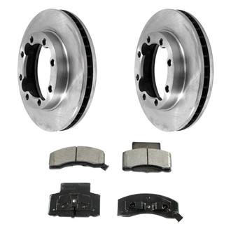 DuraGo® - Premium™ Plain Front Brake Kit with Semi-Metallic Pads