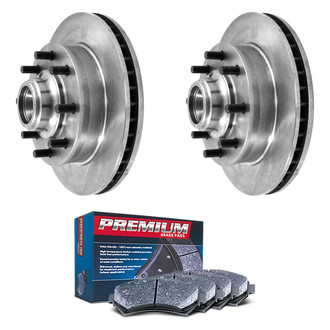 DuraGo® - Premium™ Plain Front Brake Kit with Semi-Metallic Pads