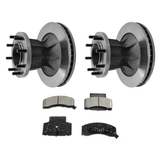 DuraGo® - Premium™ Plain Front Brake Kit with Semi-Metallic Pads