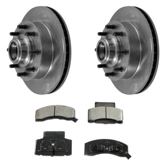 DuraGo® - Premium™ Plain Front Brake Kit with Semi-Metallic Pads