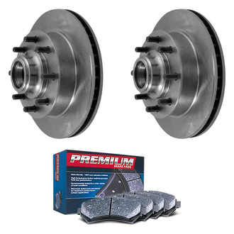 DuraGo® - Premium™ Plain Front Brake Kit with Semi-Metallic Pads
