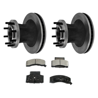 DuraGo® - Premium™ Plain Front Brake Kit with Semi-Metallic Pads
