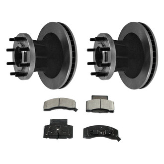 DuraGo® - Premium™ Plain Front Brake Kit with Semi-Metallic Pads