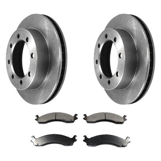 DuraGo® - Premium™ Plain Front Brake Kit with Semi-Metallic Pads