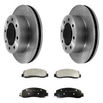 DuraGo® - Premium™ Plain Front Brake Kit with Semi-Metallic Pads