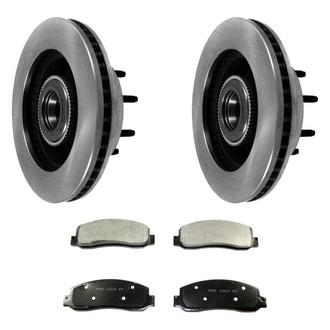 DuraGo® - Premium™ Plain Front Brake Kit with Semi-Metallic Pads