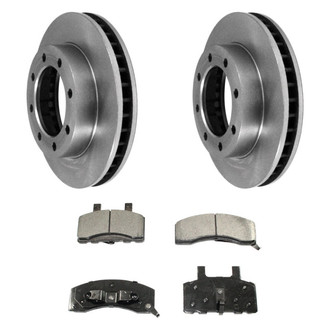 DuraGo® - Premium™ Plain Front Brake Kit with Semi-Metallic Pads