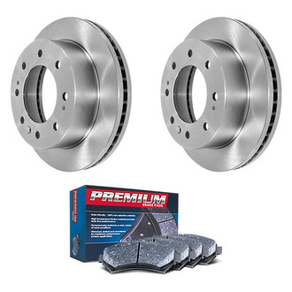 DuraGo® - Premium™ Plain Front Brake Kit with Semi-Metallic Pads