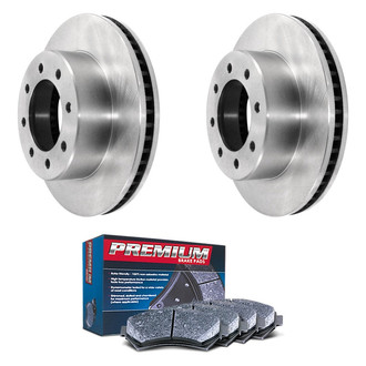 DuraGo® - Premium™ Plain Front Brake Kit with Semi-Metallic Pads