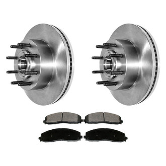 DuraGo® - Premium™ Plain Front Brake Kit with Semi-Metallic Pads