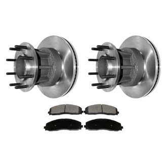 DuraGo® - Premium™ Plain Front Brake Kit with Semi-Metallic Pads
