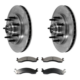 DuraGo® - Premium™ Plain Front Brake Kit with Semi-Metallic Pads