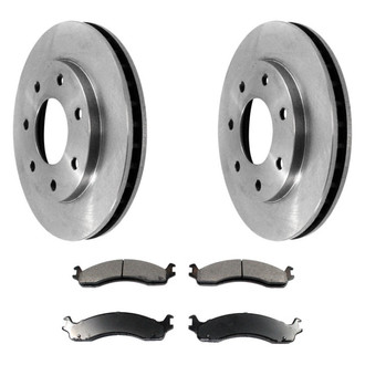 DuraGo® - Premium™ Plain Front Brake Kit with Semi-Metallic Pads