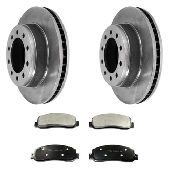 DuraGo® - Premium™ Plain Front Brake Kit with Semi-Metallic Pads