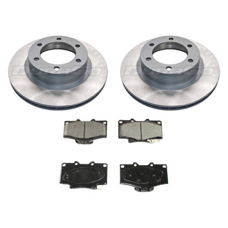 DuraGo® - Titanium Series Plain Front Brake Kit with Ceramic Pads