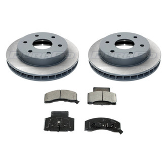 DuraGo® - Titanium Series Plain Front Brake Kit with Ceramic Pads