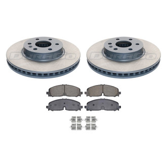 DuraGo® - Titanium Series Plain Front Brake Kit with Ceramic Pads