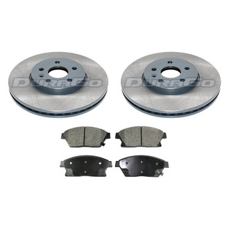DuraGo® BNDL-31010585 - Titanium Series Plain Front Brake Kit with Ceramic Pads
