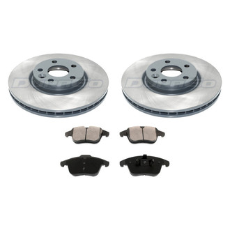 DuraGo® - Titanium Series Plain Front Brake Kit with Ceramic Pads