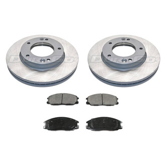 DuraGo® - Titanium Series Plain Front Brake Kit with Ceramic Pads