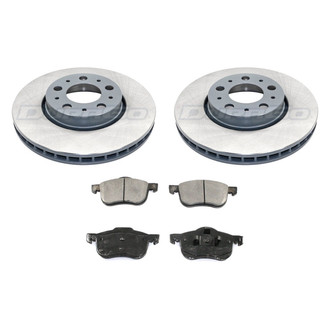 DuraGo® - Titanium Series Plain Front Brake Kit with Ceramic Pads