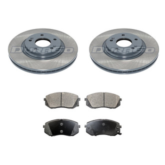 DuraGo® - Titanium Series Plain Front Brake Kit with Ceramic Pads