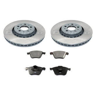 DuraGo® - Titanium Series Plain Front Brake Kit with Ceramic Pads