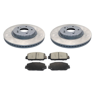 DuraGo® - Titanium Series Plain Front Brake Kit with Ceramic Pads