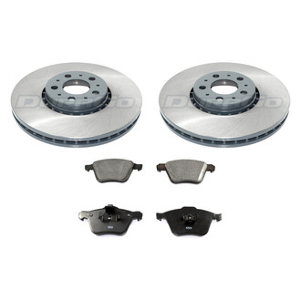 DuraGo® - Titanium Series Plain Front Brake Kit with Ceramic Pads