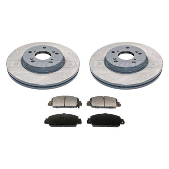 DuraGo® - Titanium Series Plain Front Brake Kit with Ceramic Pads