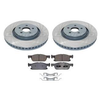DuraGo® - Titanium Series Plain Front Brake Kit with Ceramic Pads