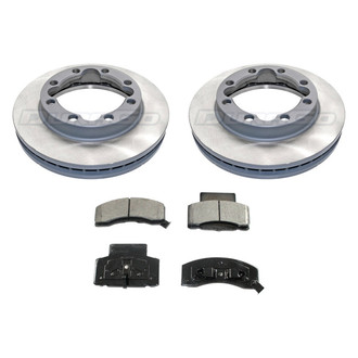 DuraGo® BNDL-31010844 - Titanium Series Plain Front Brake Kit with Ceramic Pads