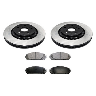 DuraGo® - Electrophoretic Coated Plain Front Brake Kit with Ceramic Pads