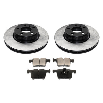 DuraGo® - Electrophoretic Coated Plain Front Brake Kit with Ceramic Pads