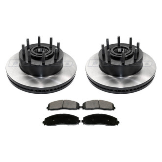 DuraGo® - Electrophoretic Coated Plain Front Brake Kit with Ceramic Pads
