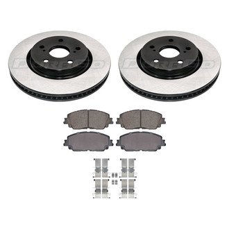 DuraGo® - Electrophoretic Coated Plain Front Brake Kit with Ceramic Pads
