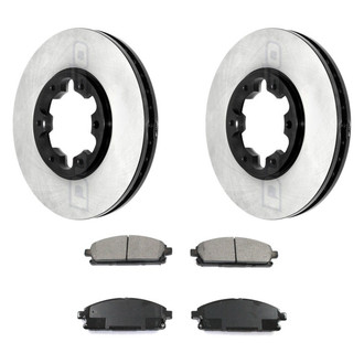DuraGo® - Electrophoretic Coated Plain Front Brake Kit with Ceramic Pads