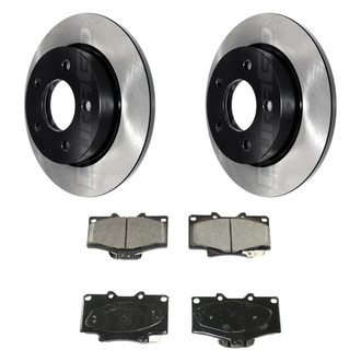 DuraGo® - Electrophoretic Coated Plain Front Brake Kit with Ceramic Pads