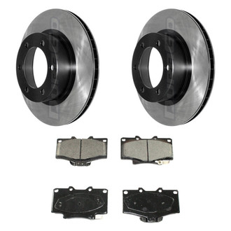 DuraGo® - Electrophoretic Coated Plain Front Brake Kit with Ceramic Pads